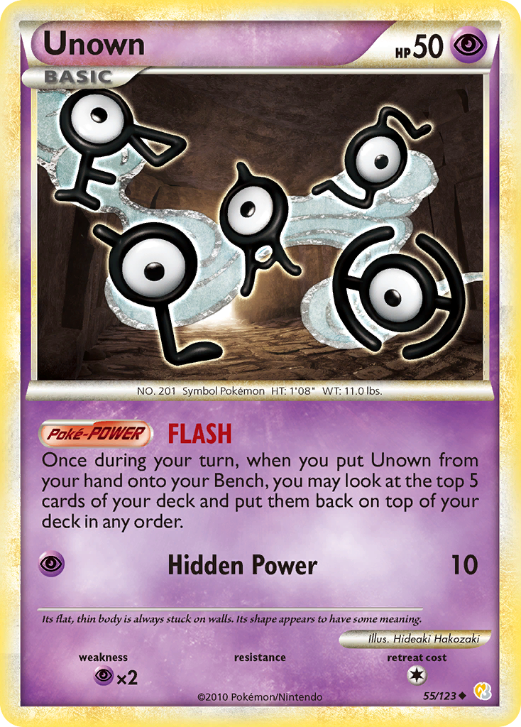 Unown (55/123) [HeartGold & SoulSilver: Base Set] | Clutch Gaming