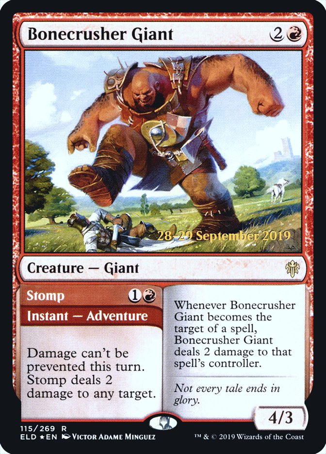 Bonecrusher Giant // Stomp [Throne of Eldraine Prerelease Promos] | Clutch Gaming