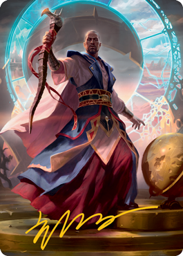 Teferi, Who Slows the Sunset Art Card (Gold-Stamped Signature) [Innistrad: Midnight Hunt Art Series] | Clutch Gaming