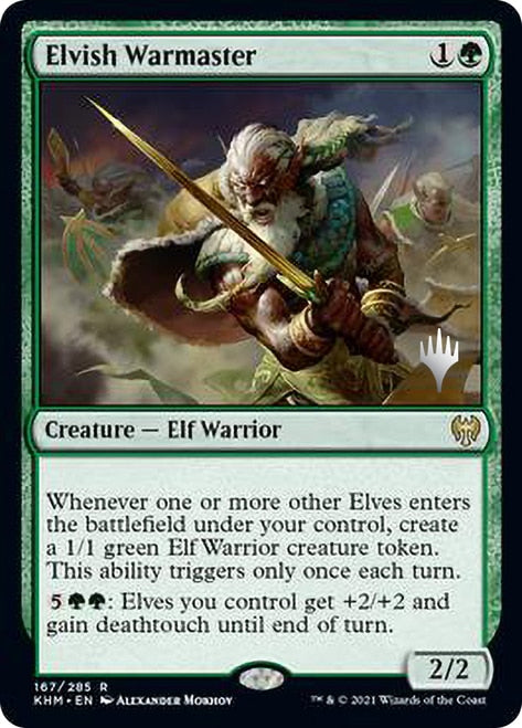 Elvish Warmaster (Promo Pack) [Kaldheim Promos] | Clutch Gaming