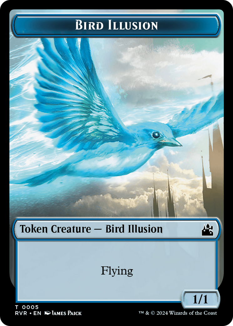 Goblin (0008) // Bird Illusion Double-Sided Token [Ravnica Remastered Tokens] | Clutch Gaming