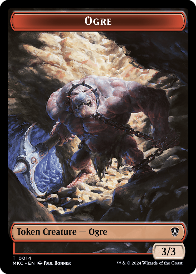 Soldier // Ogre Double-Sided Token [Murders at Karlov Manor Commander Tokens] | Clutch Gaming