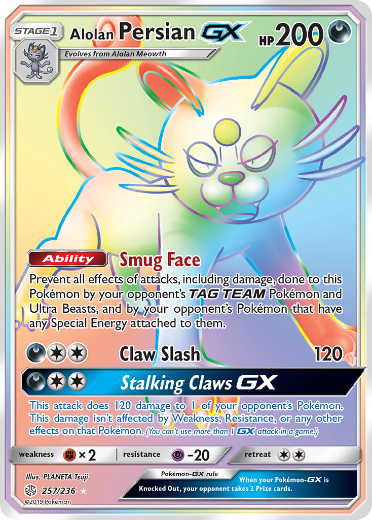 Alolan Persian GX (257/236) [Sun & Moon: Cosmic Eclipse] | Clutch Gaming