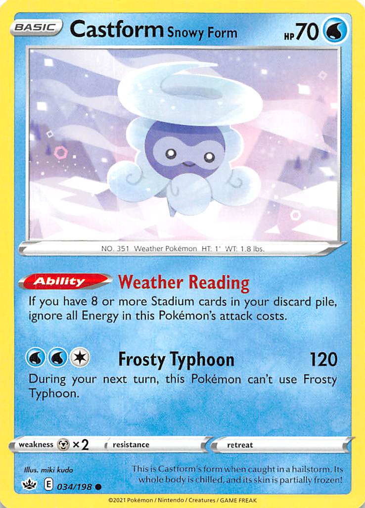 Castform Snowy Form (034/198) [Sword & Shield: Chilling Reign] | Clutch Gaming