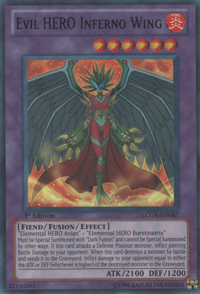 Evil HERO Inferno Wing [LCGX-EN067] Super Rare | Clutch Gaming