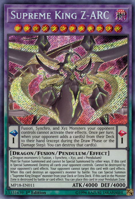 Supreme King Z-ARC [MP18-EN011] Secret Rare | Clutch Gaming