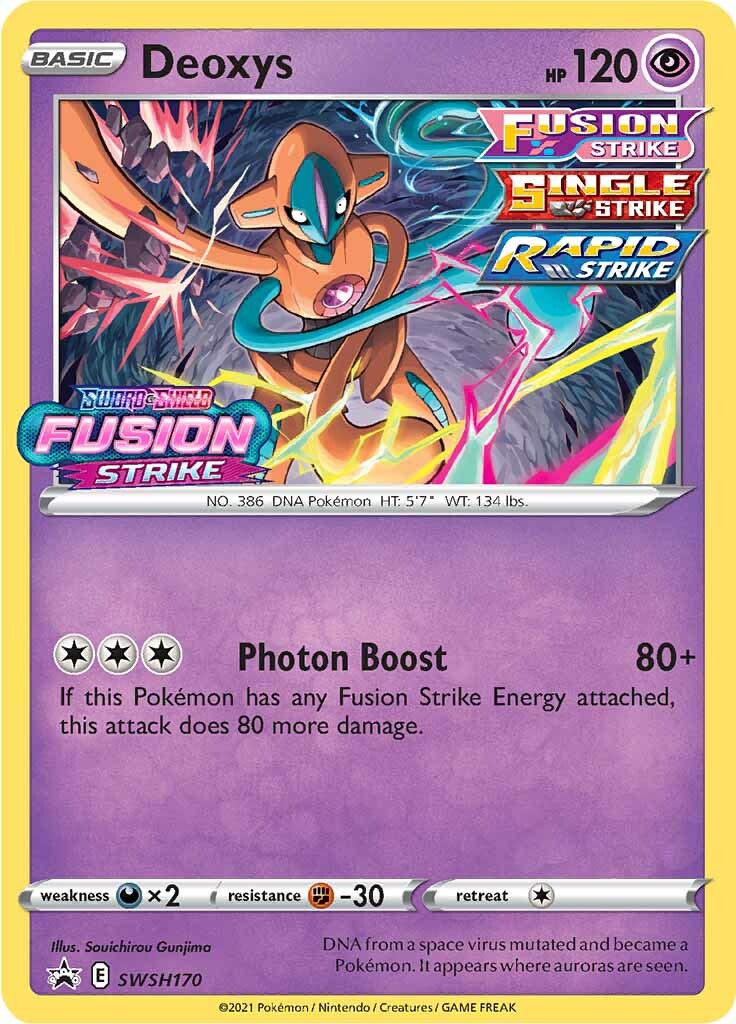 Deoxys (SWSH170) (Prerelease Promo) [Sword & Shield: Black Star Promos] | Clutch Gaming