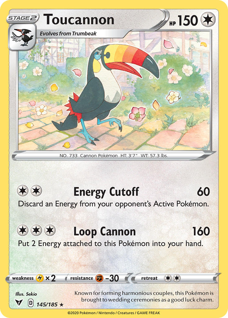 Toucannon (145/185) [Sword & Shield: Vivid Voltage] | Clutch Gaming