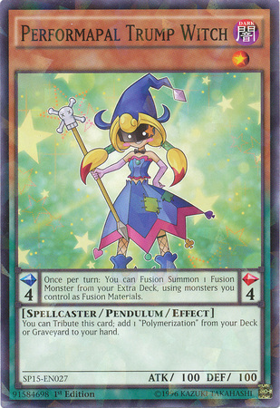 Performapal Trump Witch [SP15-EN027] Shatterfoil Rare | Clutch Gaming