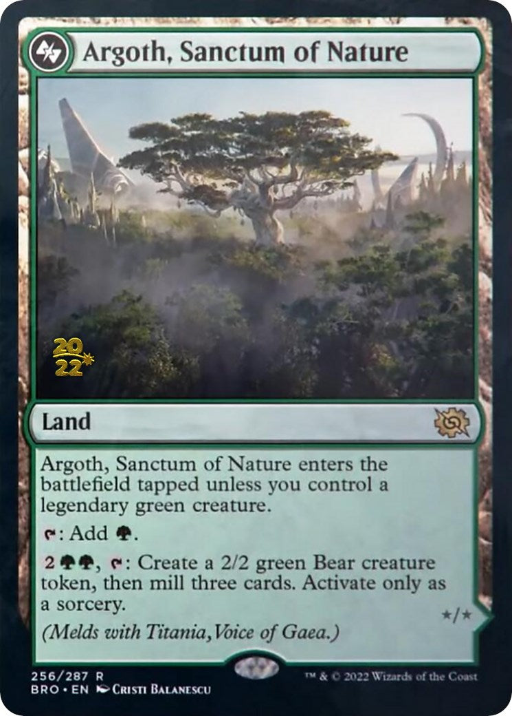 Argoth, Sanctum of Nature [The Brothers' War Prerelease Promos] | Clutch Gaming