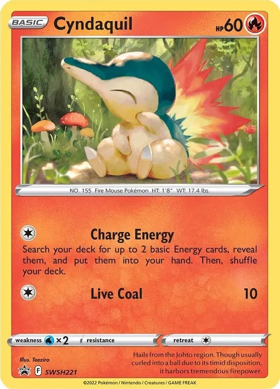 Cyndaquil (SWSH221) (Cosmos Holo) [Sword & Shield: Black Star Promos] | Clutch Gaming