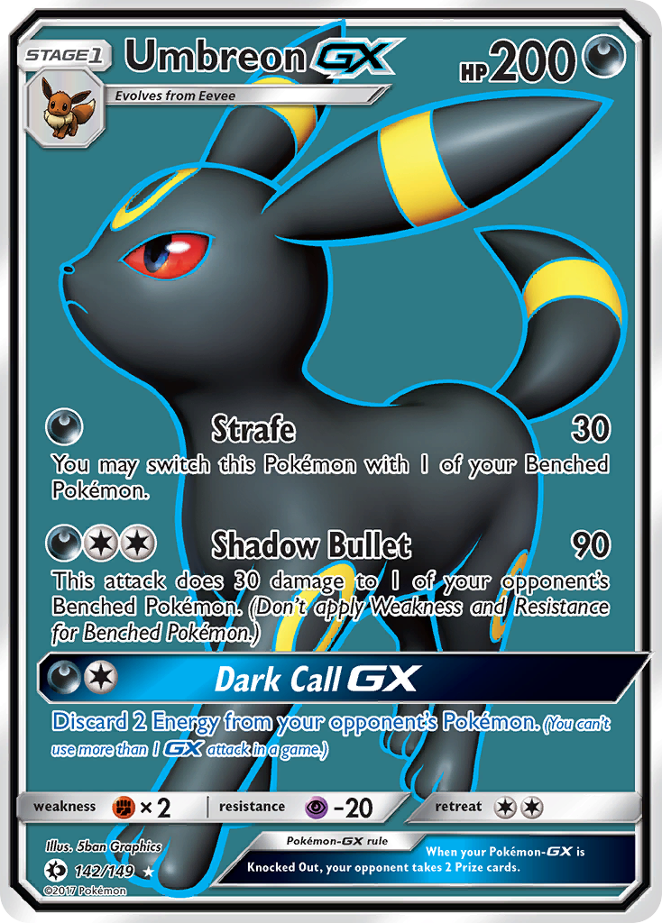 Umbreon GX (142/149) [Sun & Moon: Base Set] | Clutch Gaming