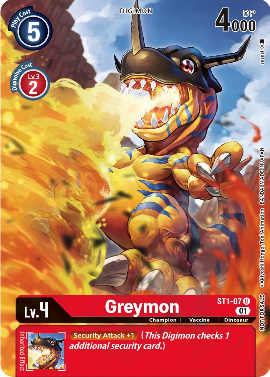 Greymon [ST1-07] (Dimensional Phase Pre-Release Pack) [Starter Deck: Gaia Red Promos] | Clutch Gaming