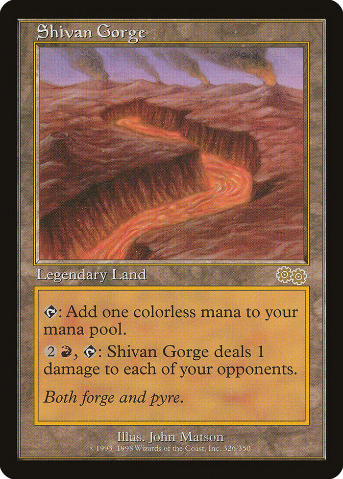 Shivan Gorge [Urza's Saga] | Clutch Gaming