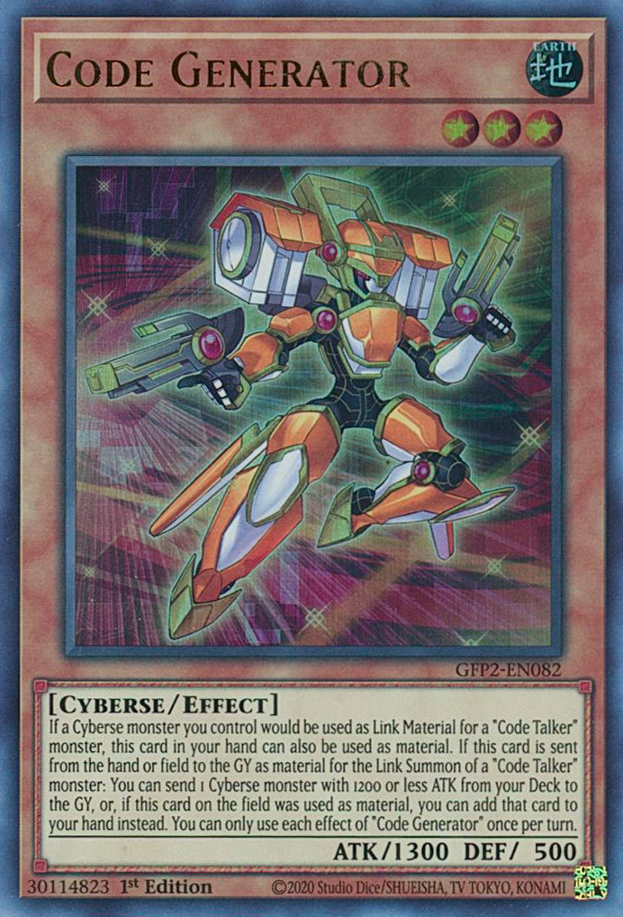 Code Generator [GFP2-EN082] Ultra Rare | Clutch Gaming