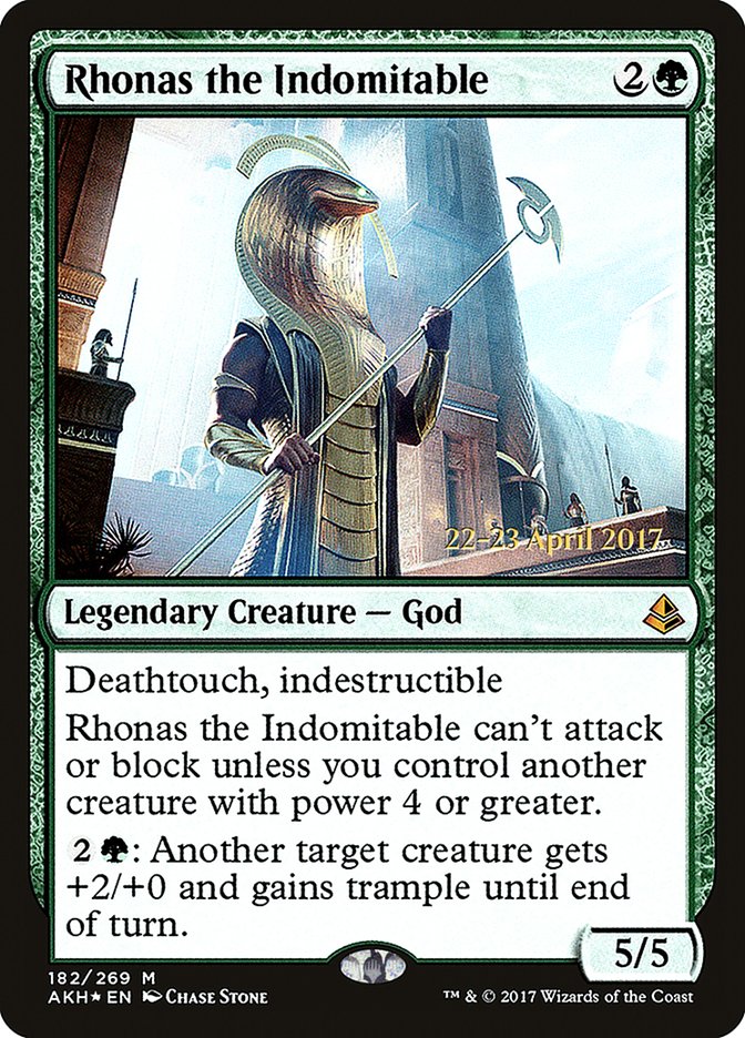 Rhonas the Indomitable [Amonkhet Prerelease Promos] | Clutch Gaming