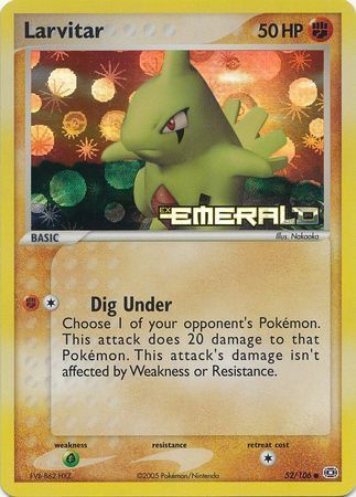 Larvitar (52/106) (Stamped) [EX: Emerald] | Clutch Gaming