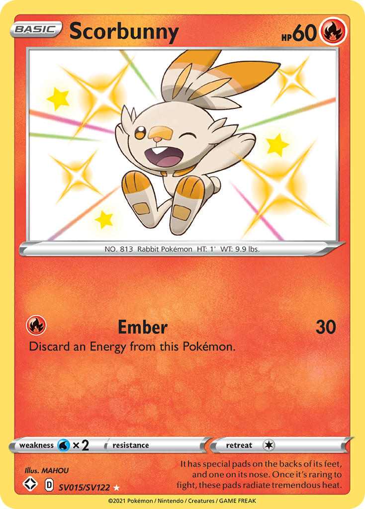 Scorbunny (SV015/SV122) [Sword & Shield: Shining Fates] | Clutch Gaming