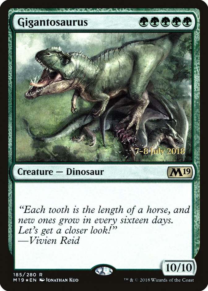 Gigantosaurus [Core Set 2019 Prerelease Promos] | Clutch Gaming