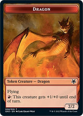 Dragon // Elf Warrior Double-Sided Token [Game Night: Free-for-All Tokens] | Clutch Gaming