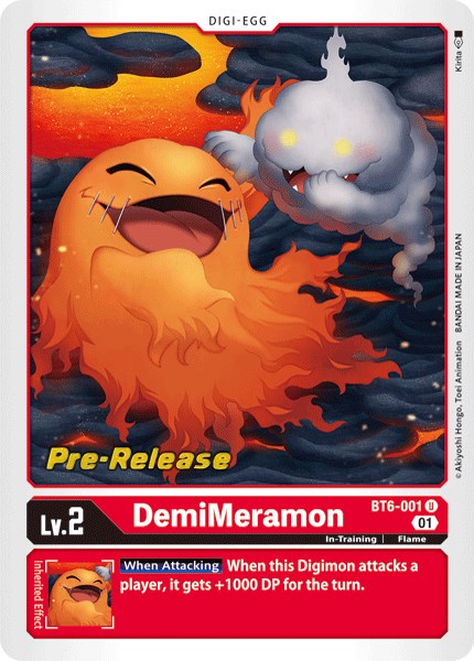 DemiMeramon [BT6-001] [Double Diamond Pre-Release Cards] | Clutch Gaming