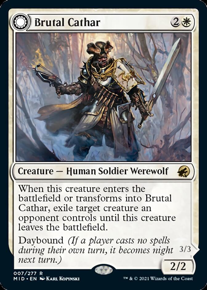 Brutal Cathar // Moonrage Brute [Innistrad: Midnight Hunt] | Clutch Gaming