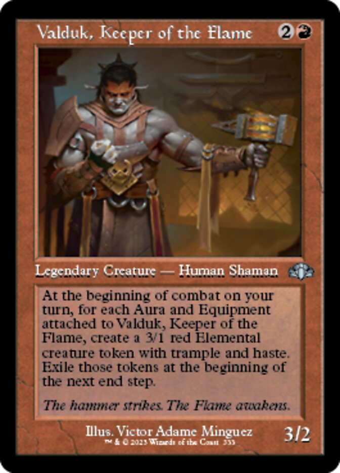 Valduk, Keeper of the Flame (Retro) [Dominaria Remastered] | Clutch Gaming