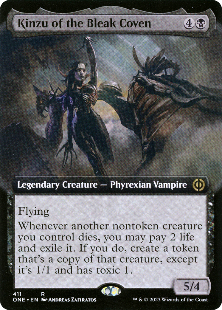 Kinzu of the Bleak Coven (Extended Art) [Phyrexia: All Will Be One] | Clutch Gaming