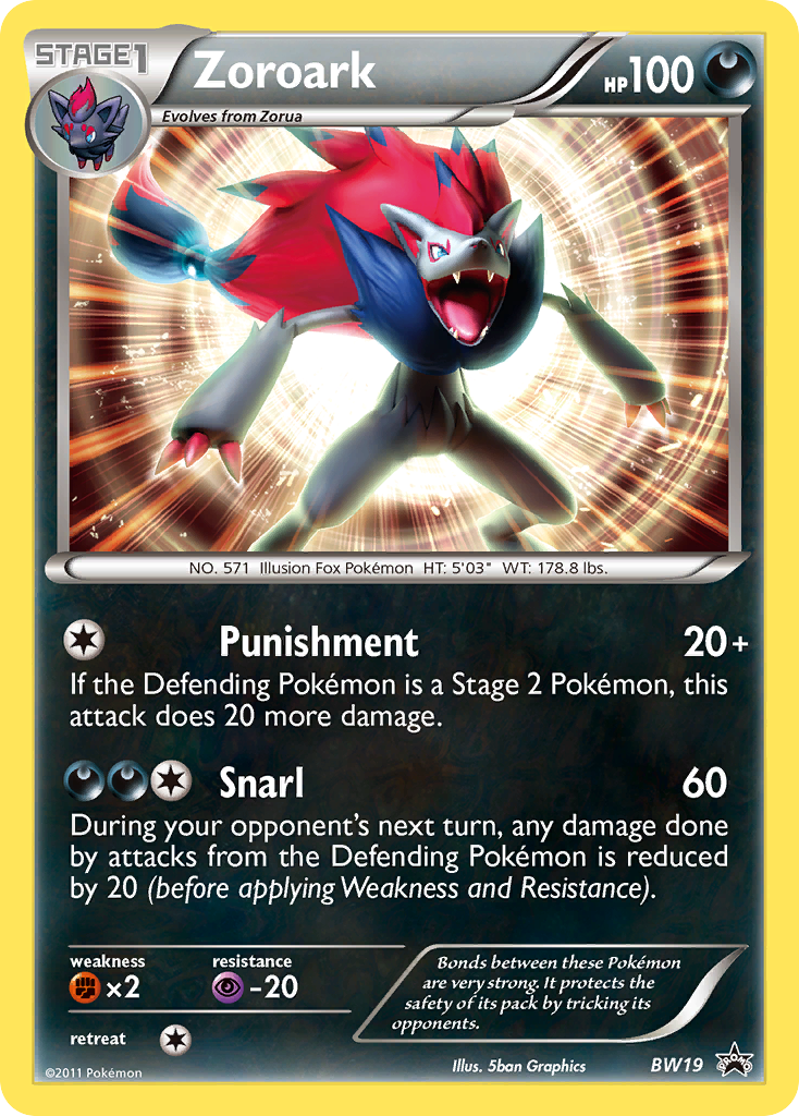 Zoroark (BW19) [Black & White: Black Star Promos] | Clutch Gaming