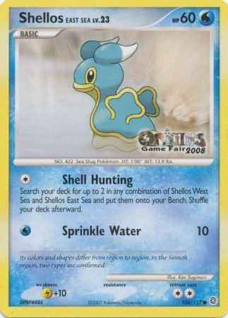 Shellos East Sea (106/132) (Origins Game Fair 2008) [Nintendo: Black Star Promos] | Clutch Gaming