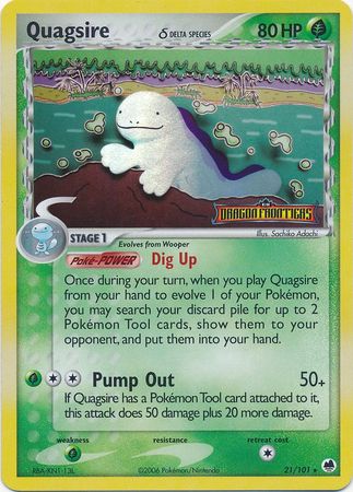 Quagsire (21/101) (Delta Species) (Stamped) [EX: Dragon Frontiers] | Clutch Gaming