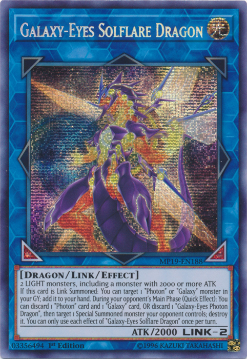 Galaxy-Eyes Solflare Dragon [MP19-EN188] Prismatic Secret Rare | Clutch Gaming