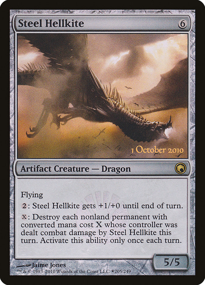 Steel Hellkite [Scars of Mirrodin Prerelease Promos] | Clutch Gaming