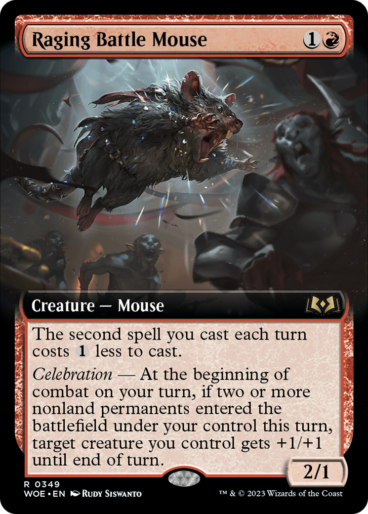 Raging Battle Mouse (Extended Art) [Wilds of Eldraine] | Clutch Gaming