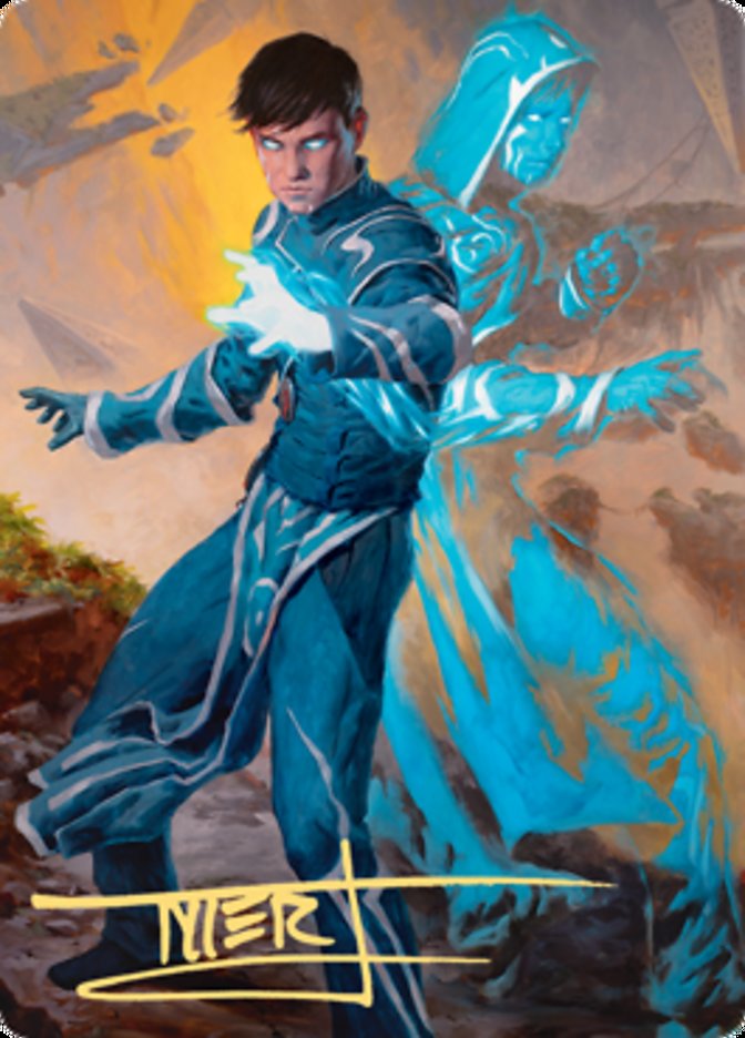 Jace, Mirror Mage 1 Art Card (Gold-Stamped Signature) [Zendikar Rising Art Series] | Clutch Gaming