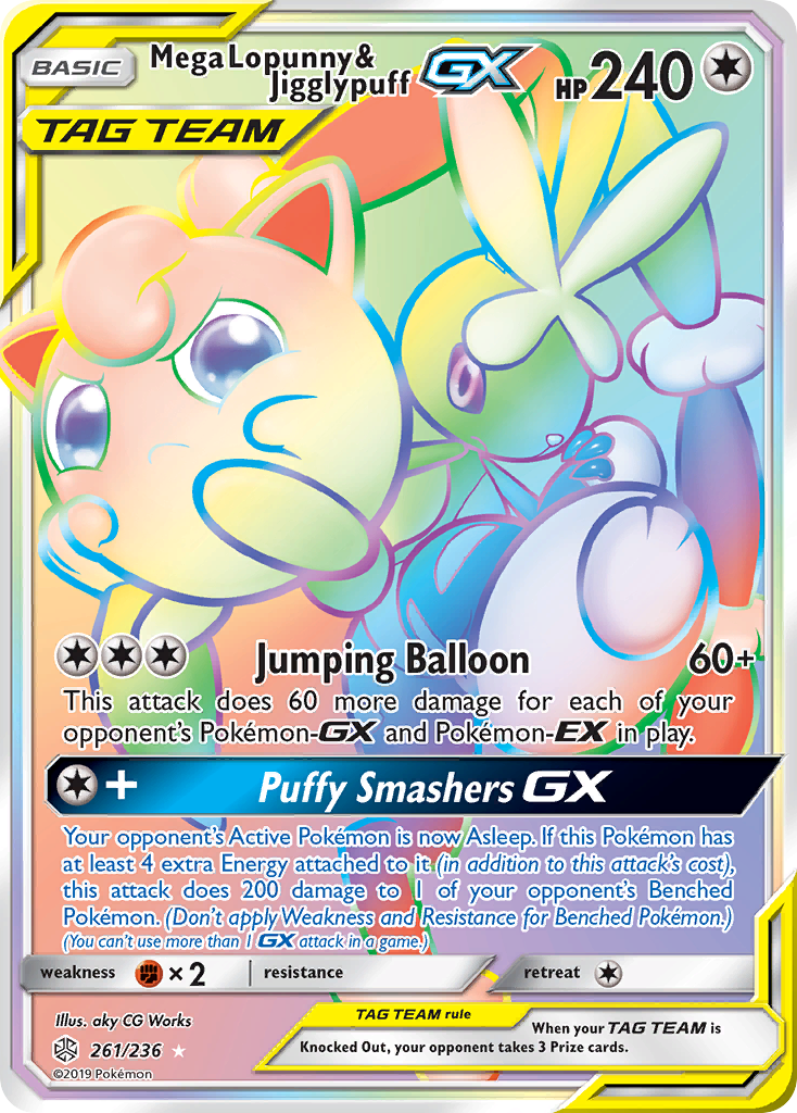 Mega Lopunny & Jigglypuff GX (261/236) [Sun & Moon: Cosmic Eclipse] | Clutch Gaming