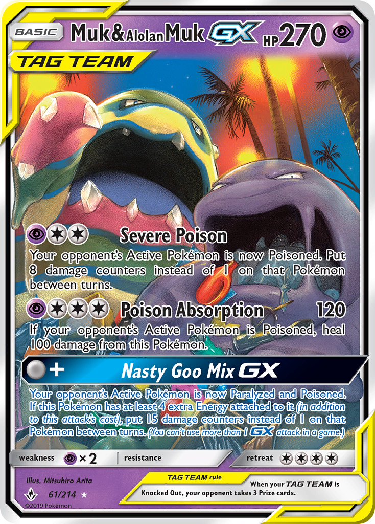 Muk & Alolan Muk GX (61/214) [Sun & Moon: Unbroken Bonds] | Clutch Gaming