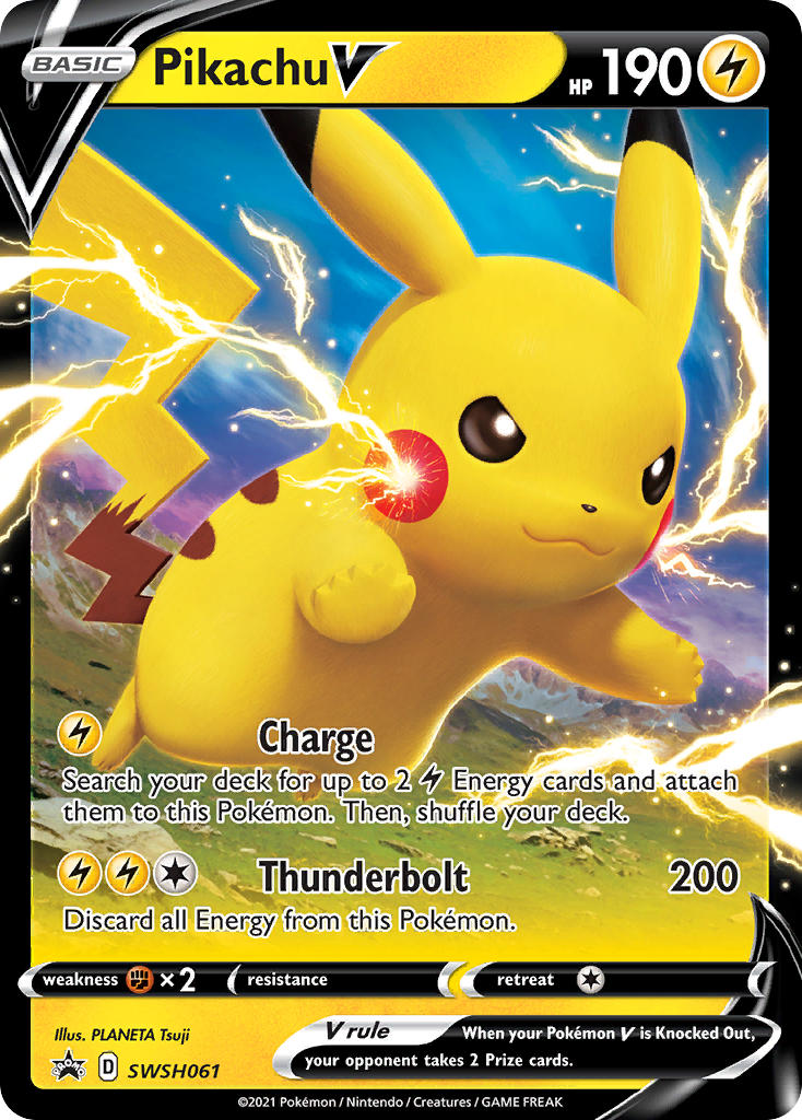 Pikachu V (SWSH061) (Jumbo Card) [Sword & Shield: Black Star Promos] | Clutch Gaming