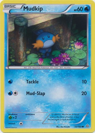 Mudkip (33/160) (Sheen Holo) [XY: Primal Clash] | Clutch Gaming