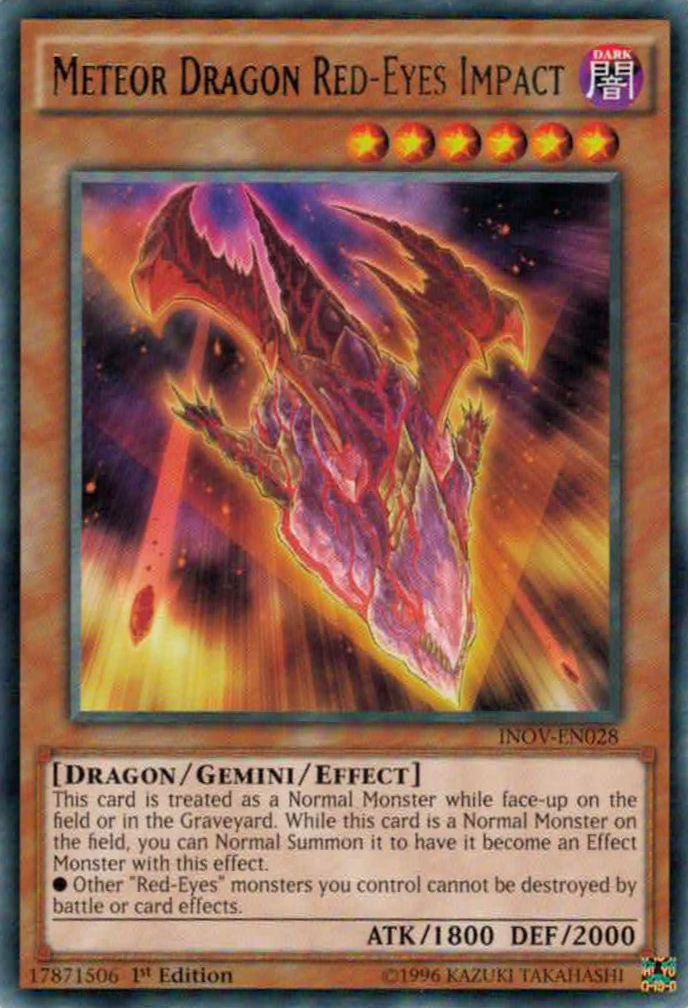 Meteor Dragon Red-Eyes Impact [INOV-EN028] Rare | Clutch Gaming