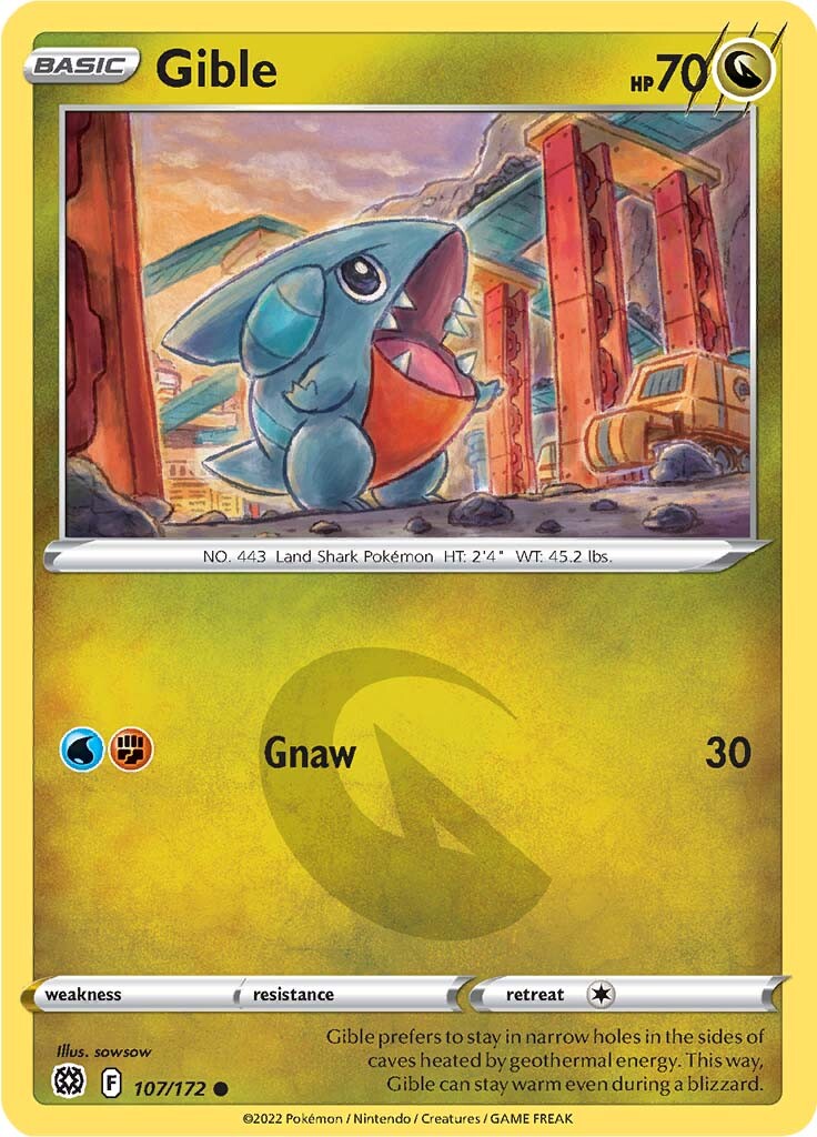 Gible (107/172) [Sword & Shield: Brilliant Stars] | Clutch Gaming