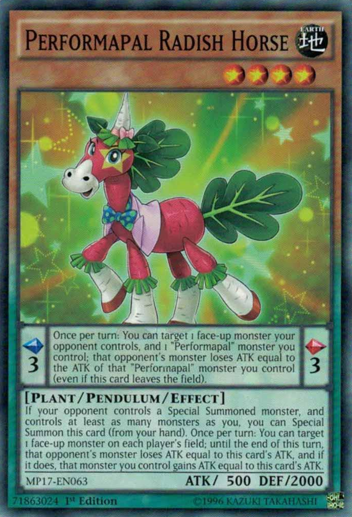 Performapal Radish Horse [MP17-EN063] Common | Clutch Gaming