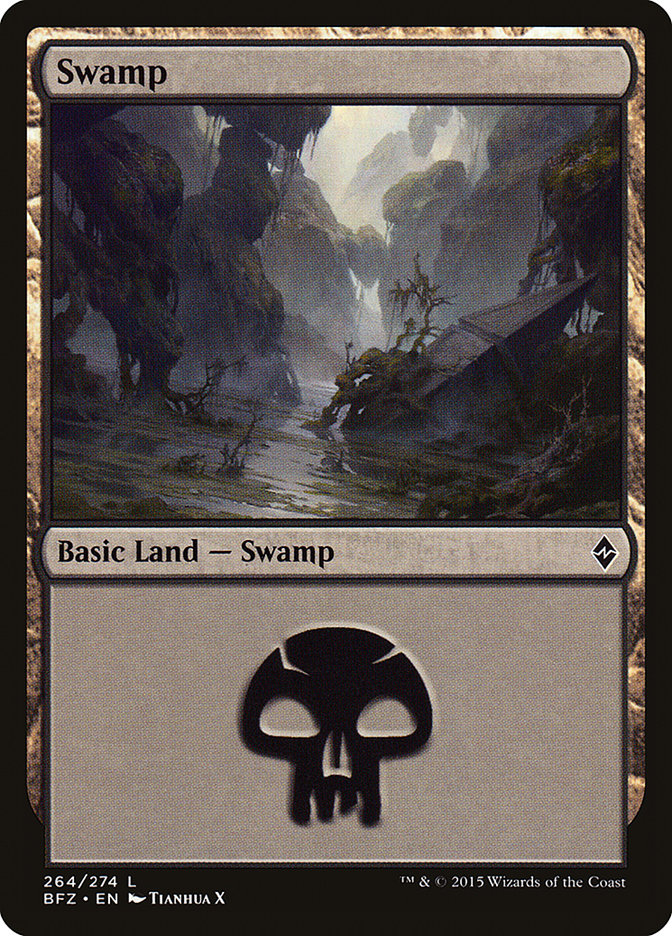 Swamp (264a) [Battle for Zendikar] | Clutch Gaming