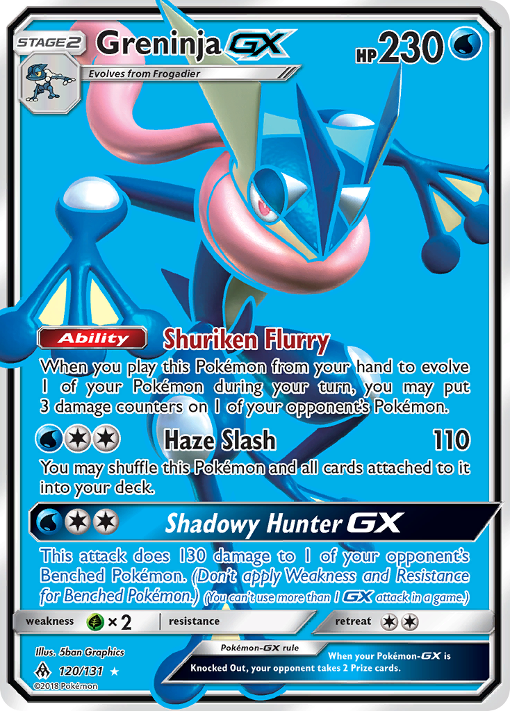 Greninja GX (120/131) [Sun & Moon: Forbidden Light] | Clutch Gaming