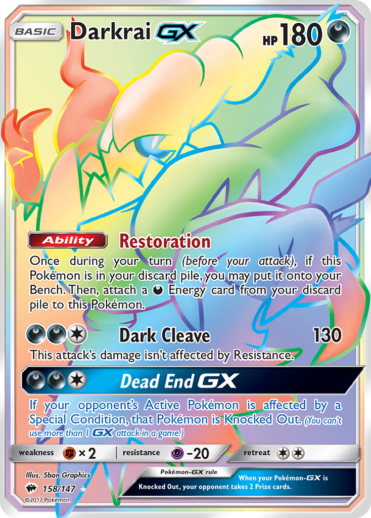 Darkrai GX (158/147) [Sun & Moon: Burning Shadows] | Clutch Gaming