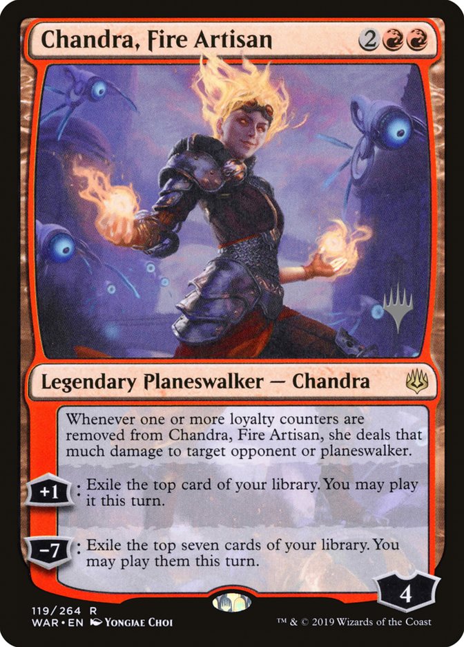 Chandra, Fire Artisan (Promo Pack) [War of the Spark Promos] | Clutch Gaming