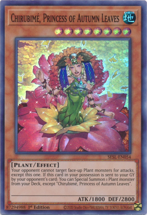 Chirubime, Princess of Autumn Leaves [SESL-EN054] Super Rare | Clutch Gaming