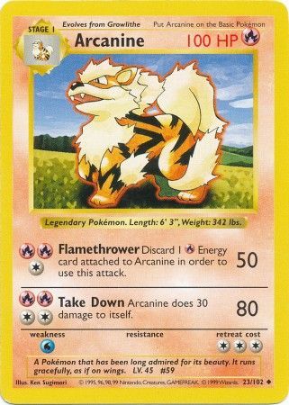 Arcanine (23/102) [Base Set Shadowless Unlimited] | Clutch Gaming