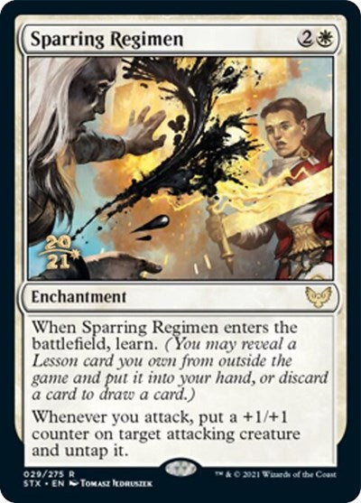 Sparring Regimen [Strixhaven: School of Mages Prerelease Promos] | Clutch Gaming