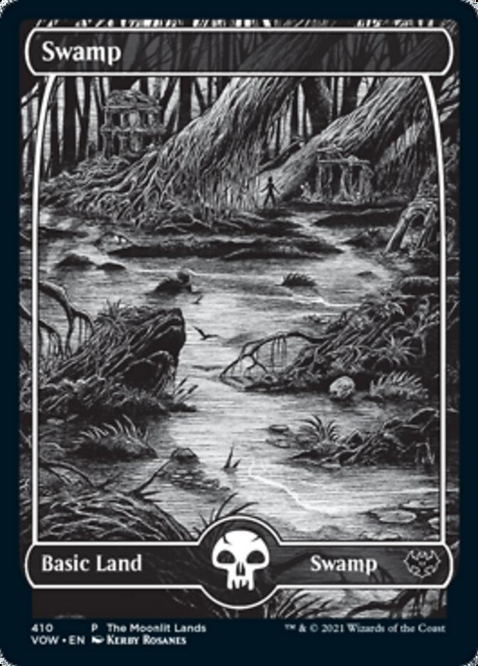 Swamp (The Moonlit Lands) (Foil Etched) [Innistrad: Crimson Vow Promos] | Clutch Gaming